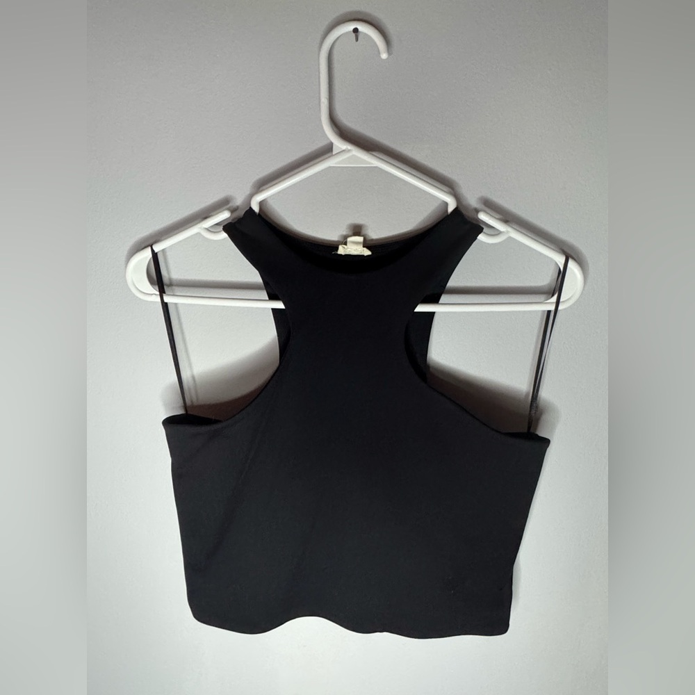 Garage Black Sleeveless Crop Top